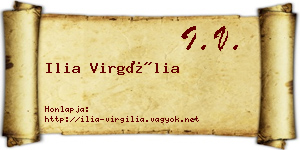 Ilia Virgília névjegykártya
